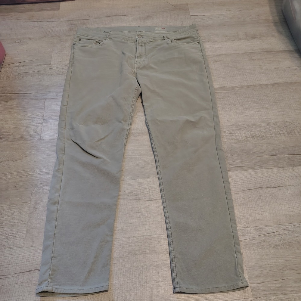 Faherty‎ Brand Mens Movement 5-Pocket Pants Sage Green Size 40 Straight Leg